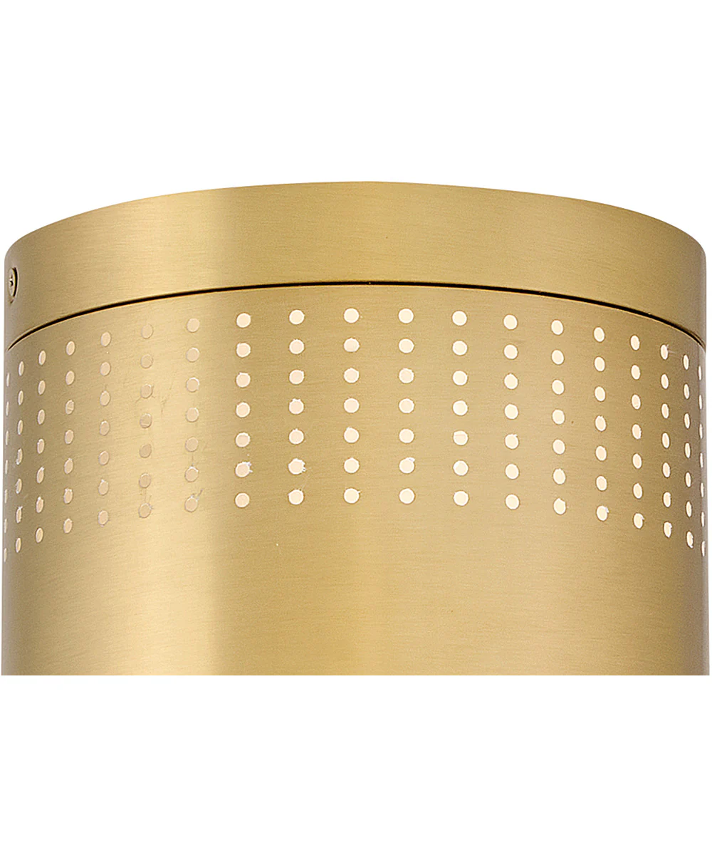 Casey 1-Light Small Flush Mount in Lacquered Brass - Image 6