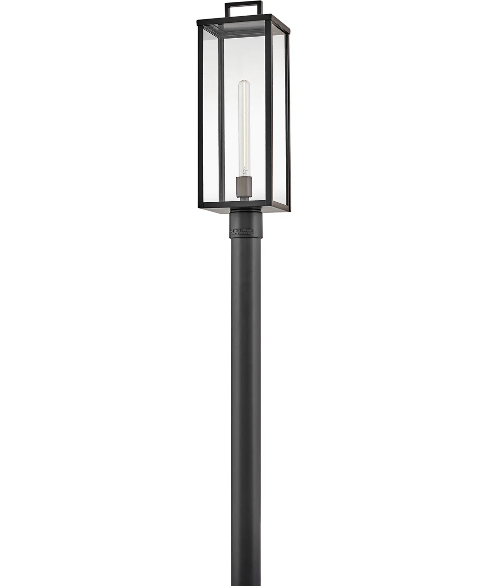 Catalina 1-Light Large Post Mount Lantern in Black - Image 4