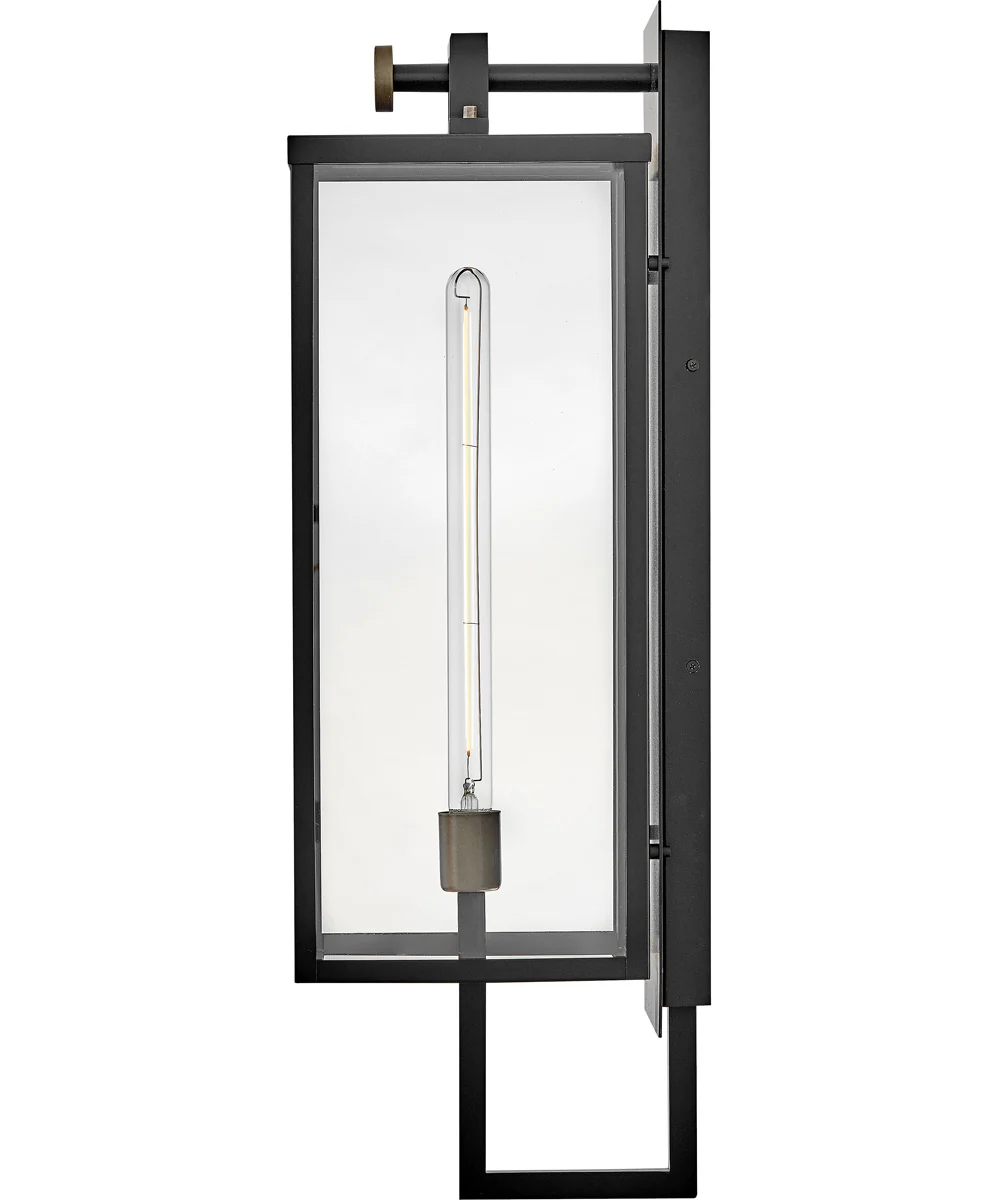 Catalina 1-Light Large Wall Mount lantern in Black - Image 5