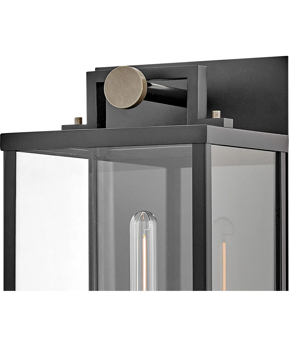 Catalina 1-Light Large Wall Mount lantern in Black - Image 6