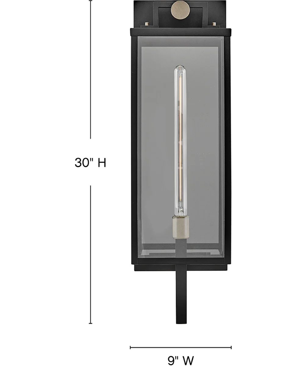 Catalina 1-Light Large Wall Mount lantern in Black - Image 7