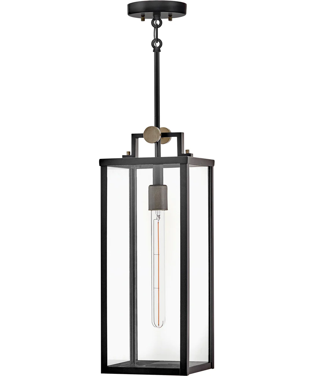 Catalina 1-Light Medium Hanging Lantern in Black - Image 2