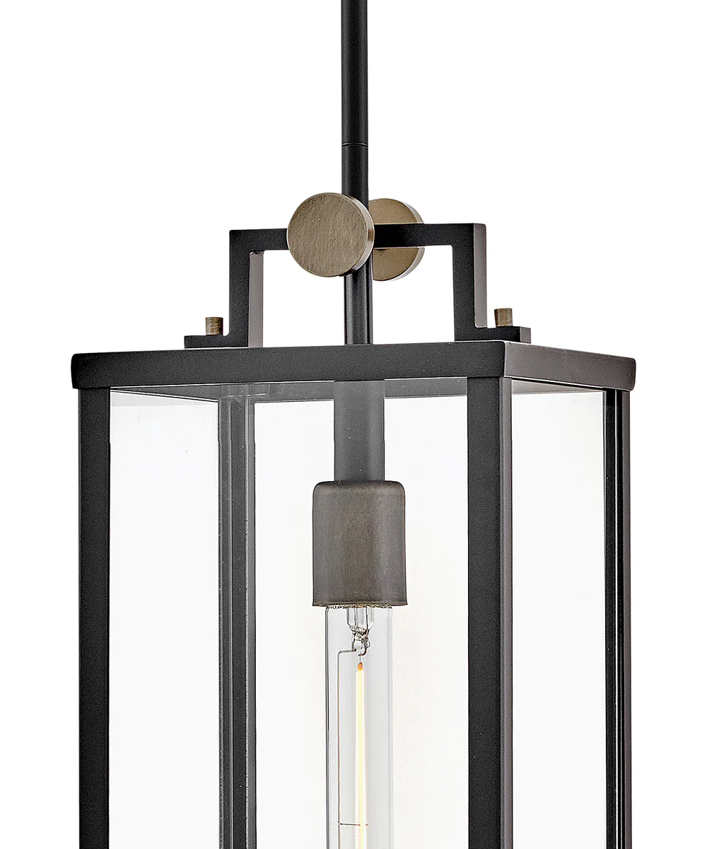 Catalina 1-Light Medium Hanging Lantern in Black - Image 3