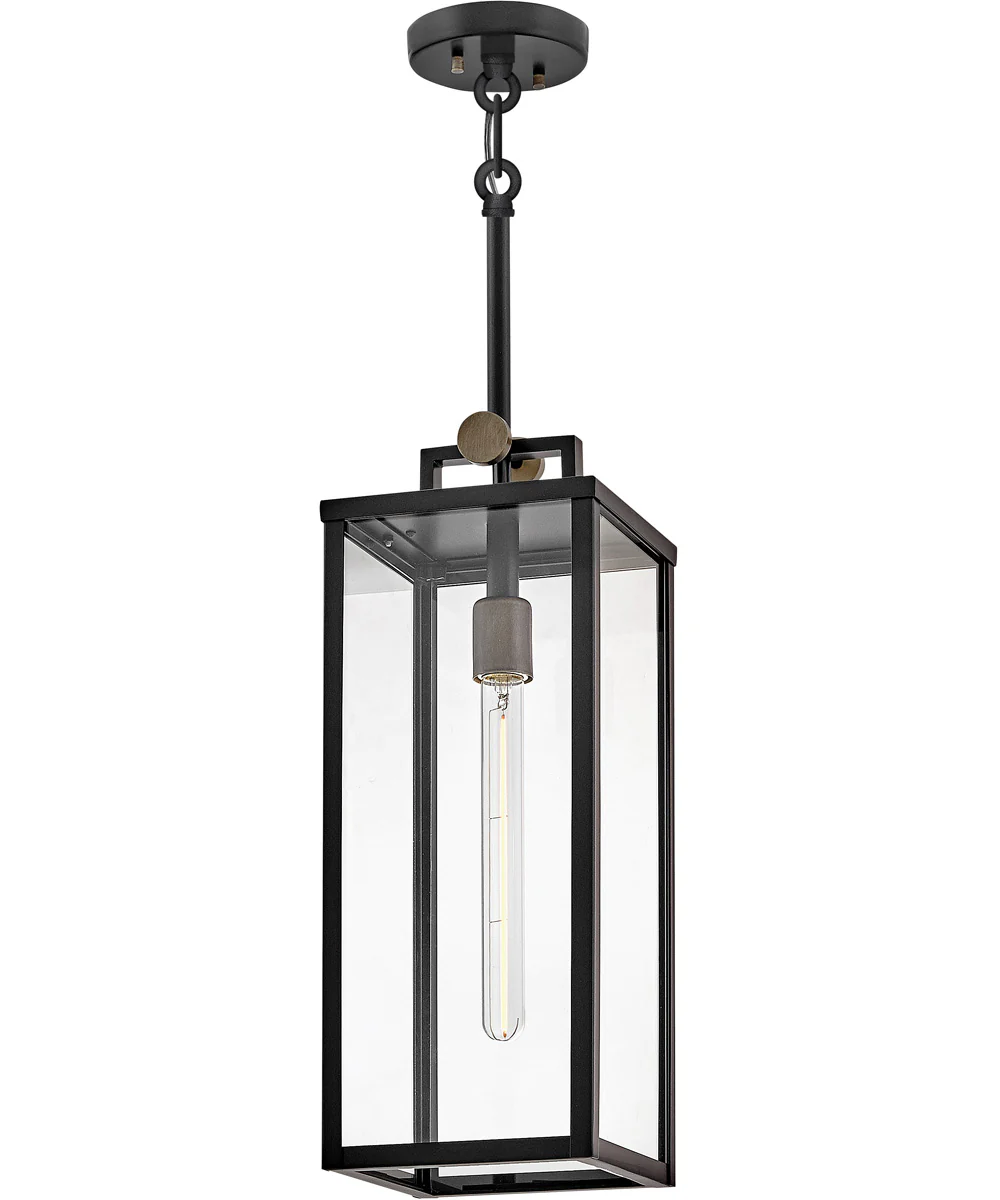 Catalina 1-Light Medium Hanging Lantern in Black - Image 6