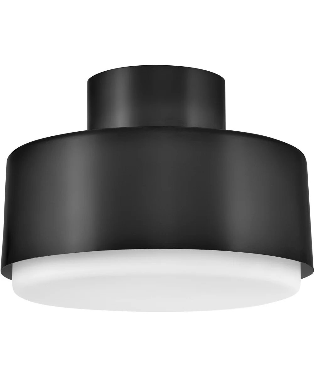 Cedric 2-Light Small Semi-Flush Mount in Black - Image 2