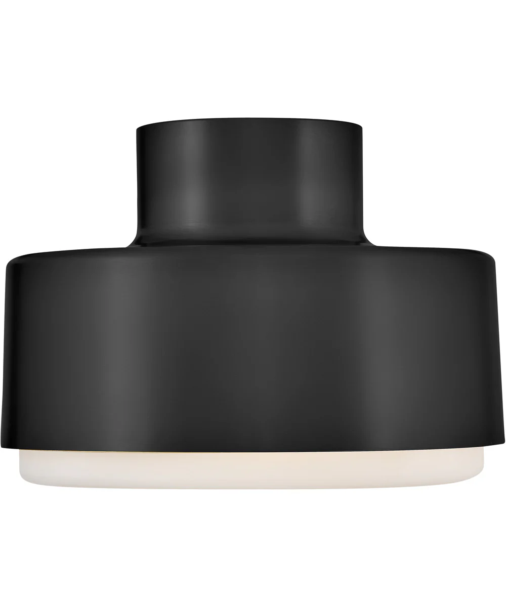 Cedric 2-Light Small Semi-Flush Mount in Black - Image 3