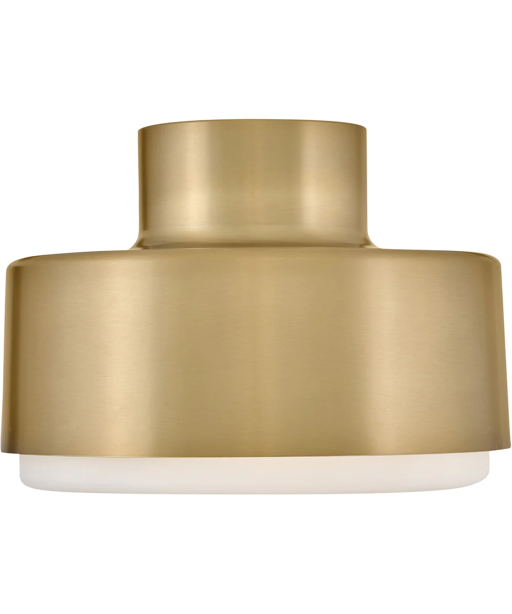 Cedric 2-Light Small Semi-Flush Mount in Lacquered Brass - Image 3