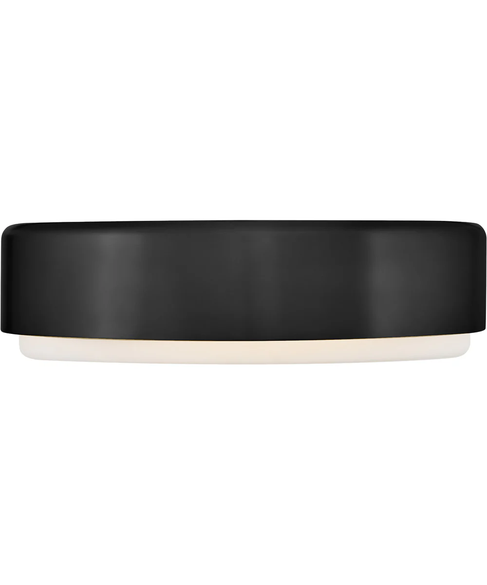 Cedric 3-Light Medium Flush Mount in Black - Image 3