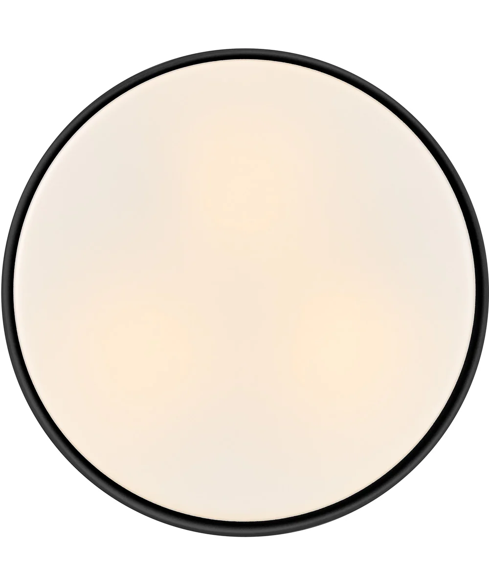 Cedric 3-Light Medium Flush Mount in Black - Image 4