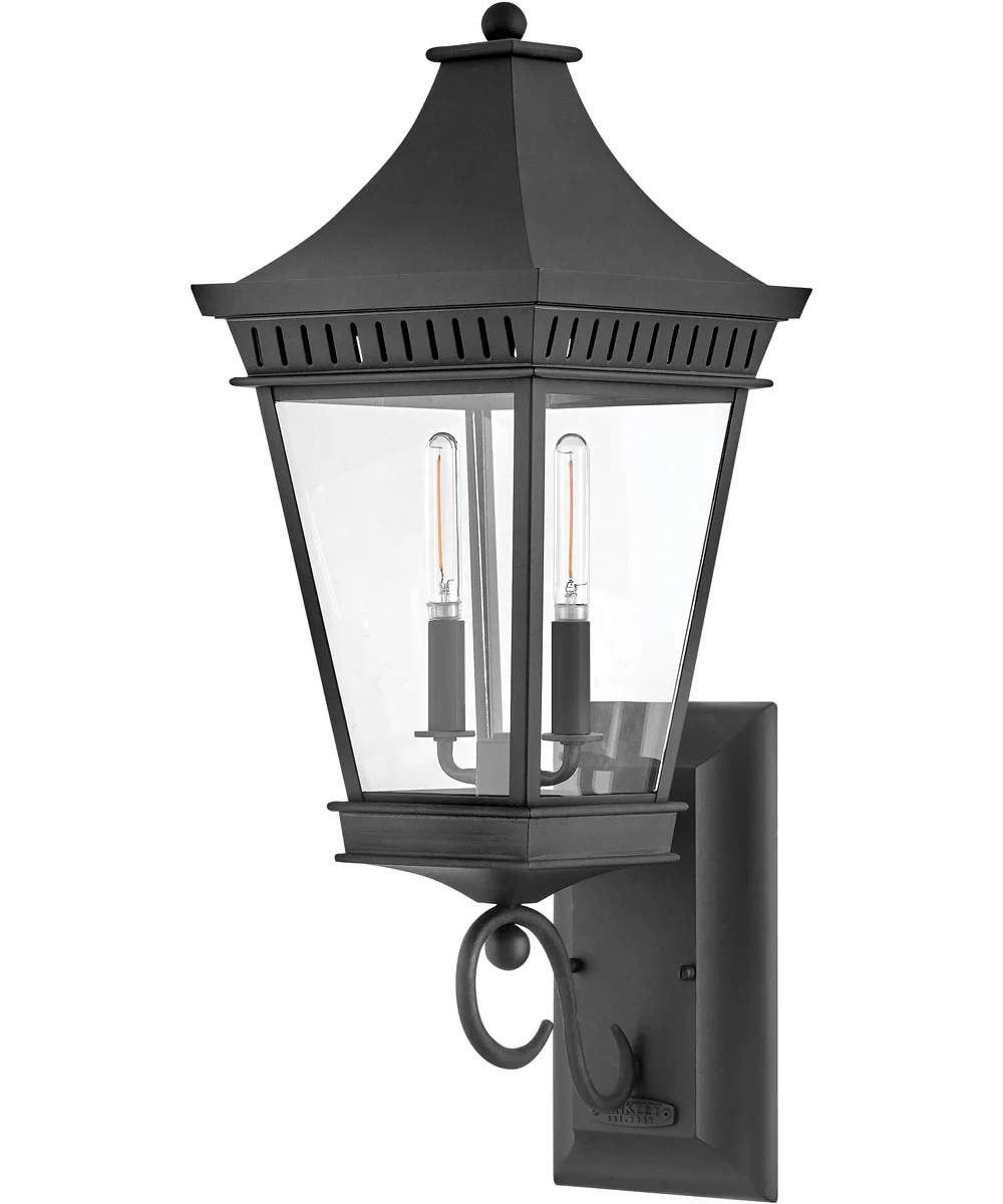 Chapel Hill 2-Light Large Wall Mount Lantern in Museum Black - Image 2