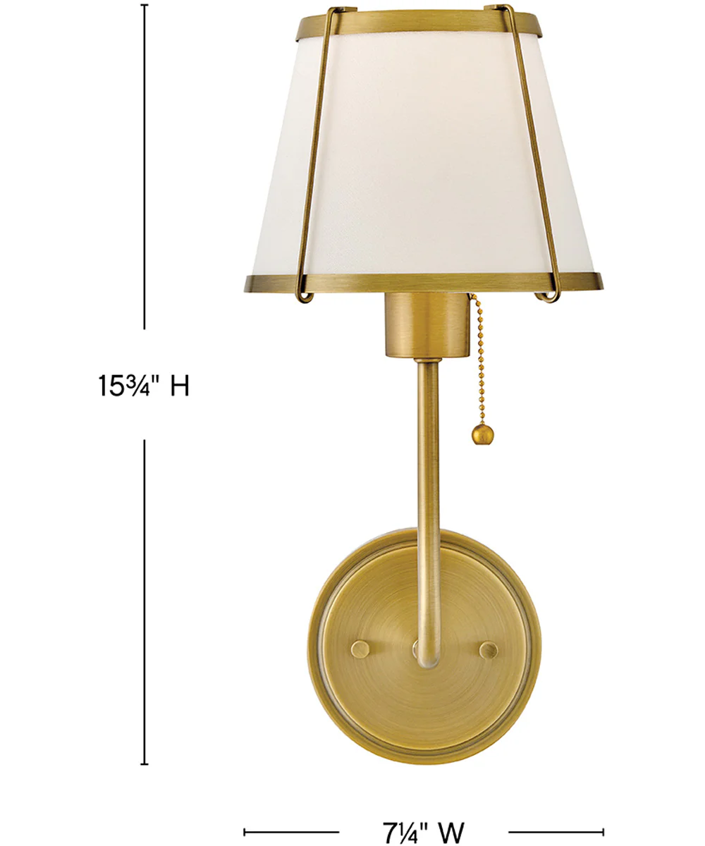Clarke 1-Light Medium Single Light Sconce in Lacquered Dark Brass - Image 2