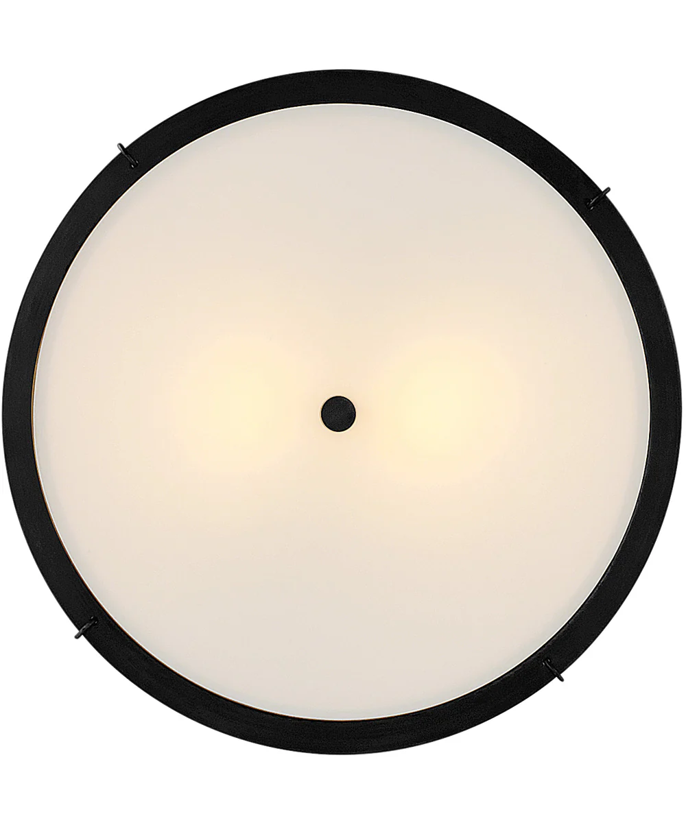 Clarke 2-Light Medium Semi-Flush Mount in Black - Image 4