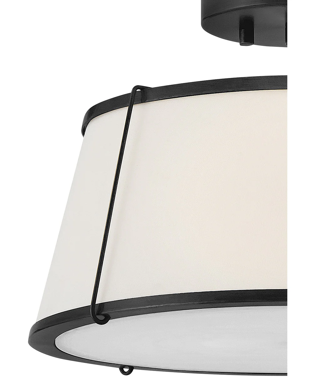 Clarke 2-Light Medium Semi-Flush Mount in Black - Image 5