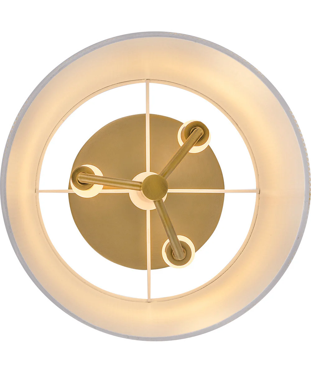 Clive 3-Light Small Semi-Flush Mount in Heritage Brass - Image 4