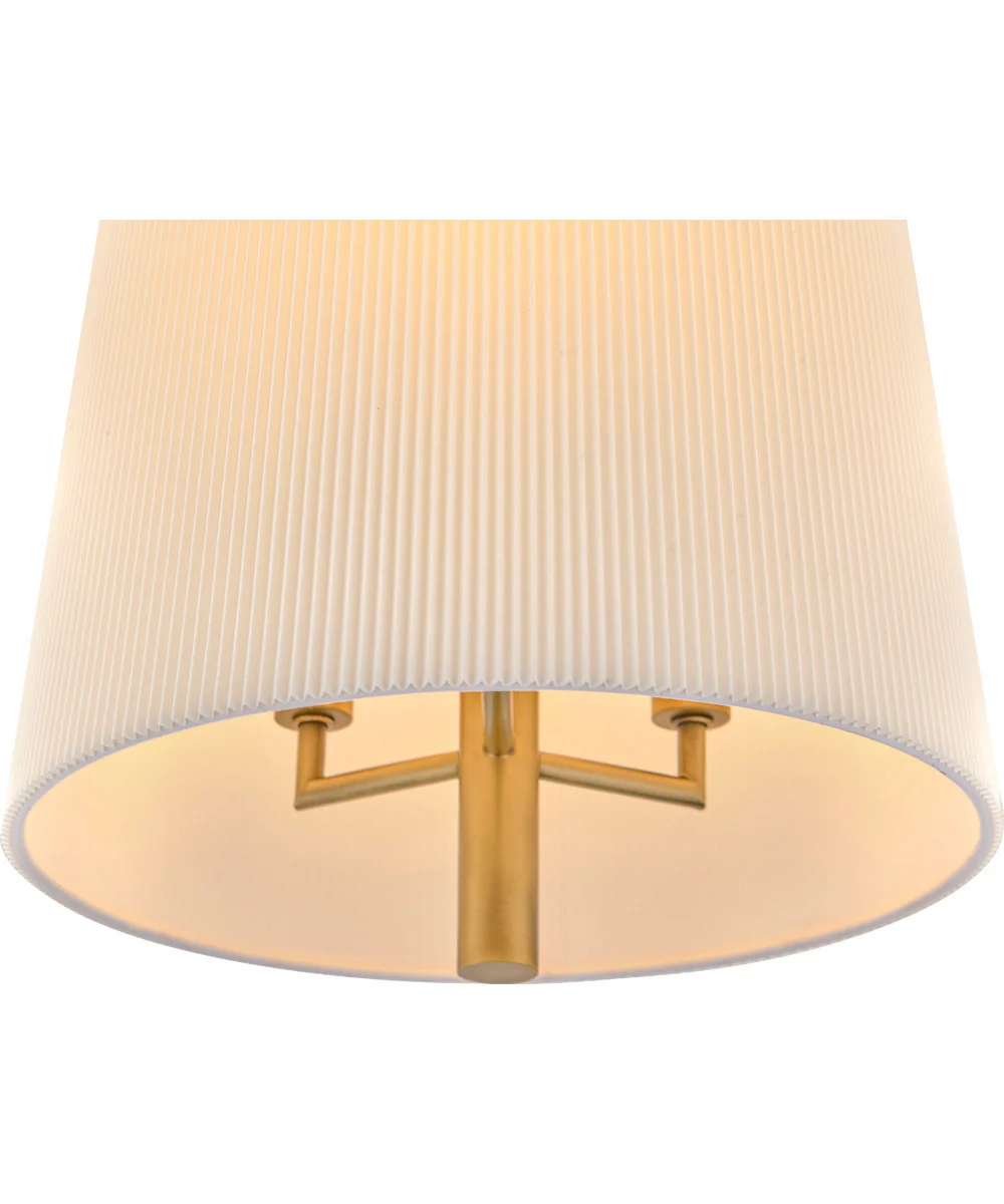 Clive 3-Light Small Semi-Flush Mount in Heritage Brass - Image 5