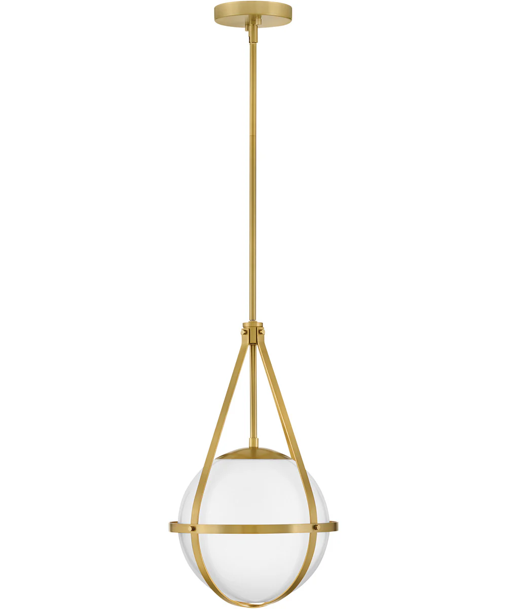 Colby 1-Light Small Pendant in Lacquered Brass