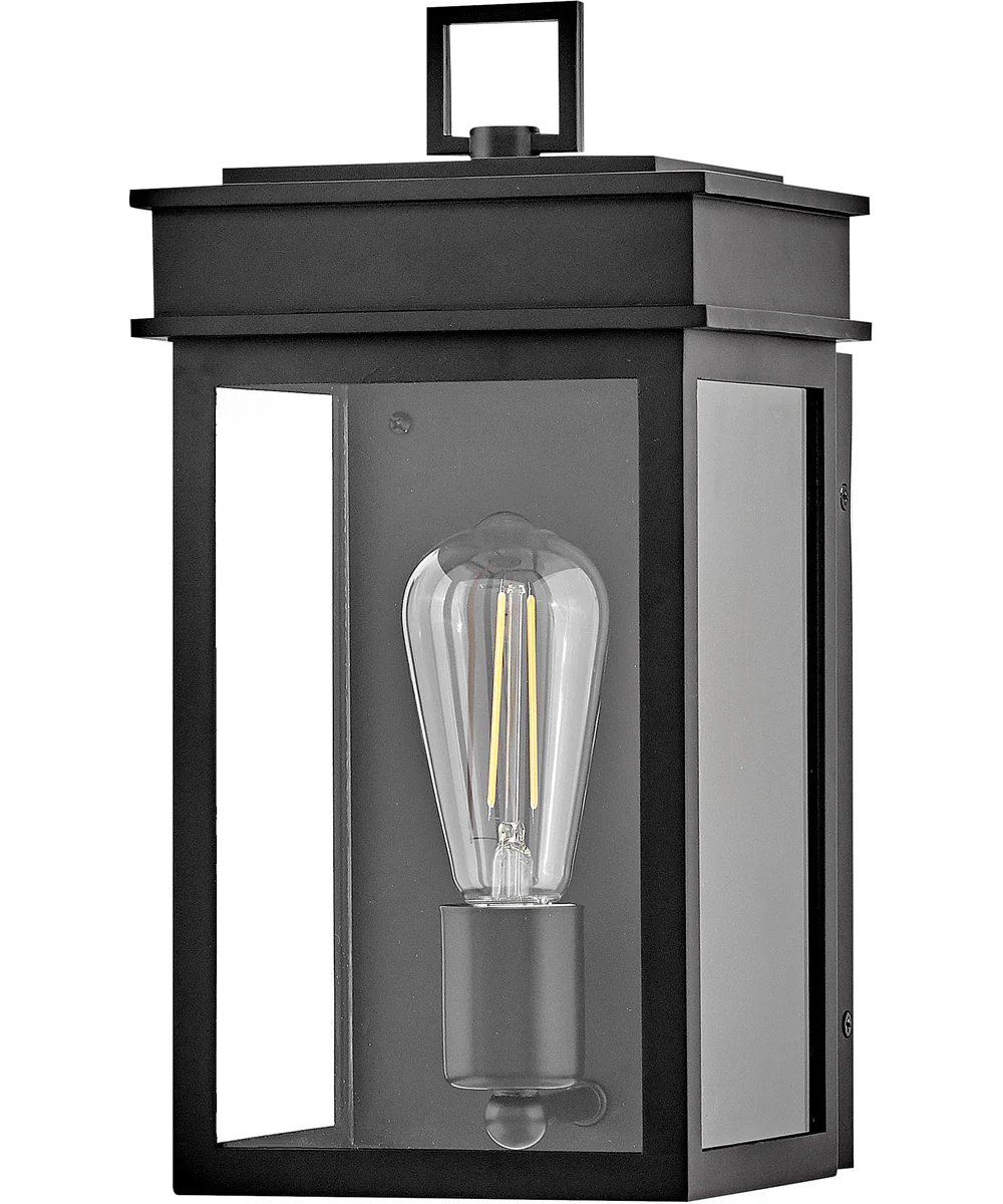 Cole 1-Light Medium Wall Mount Lantern in Black - Image 2