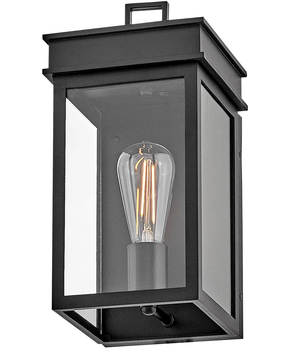 Cole 1-Light Medium Wall Mount Lantern in Black - Image 4