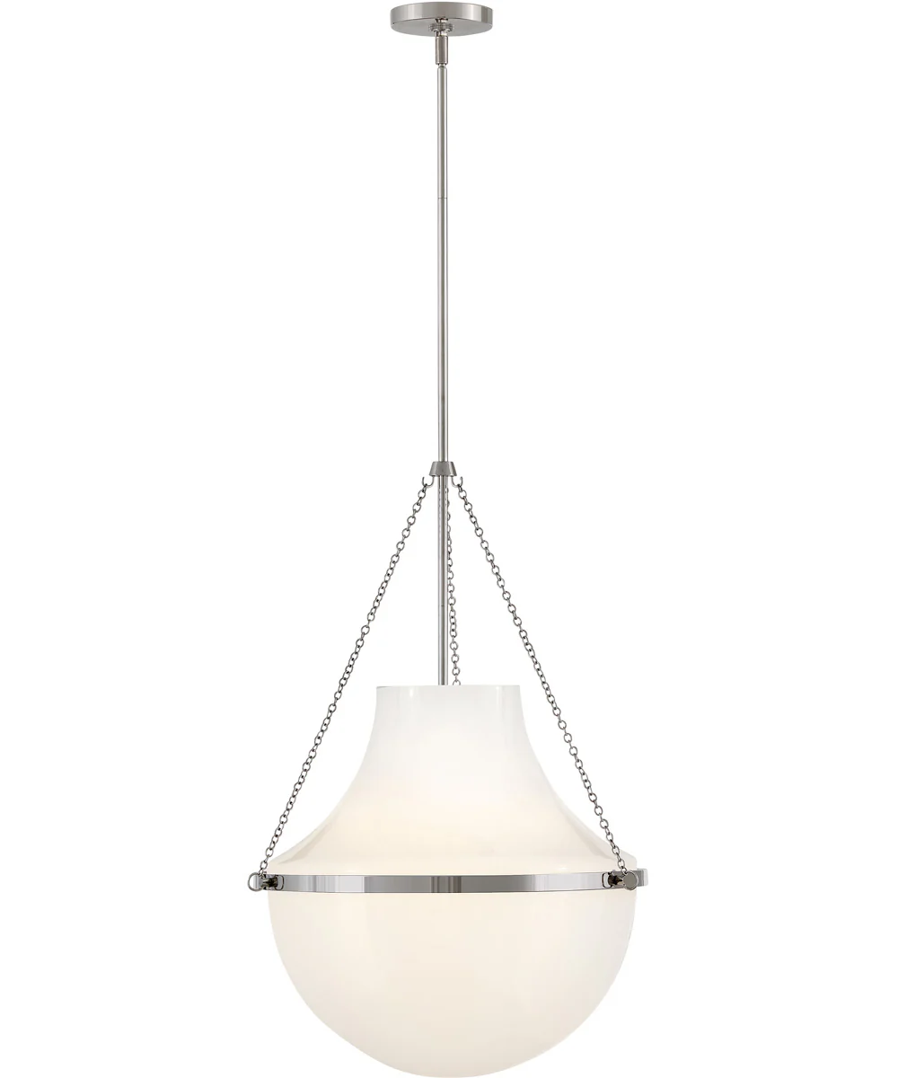 Collins 1-Light Large Pendant in Polished Nickel - Image 3