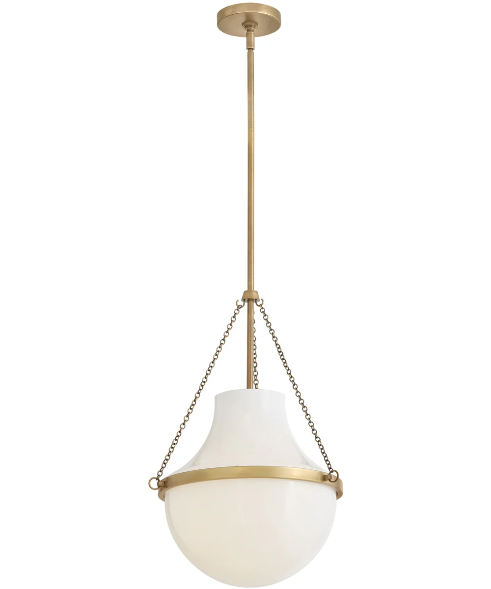 Collins 1-Light Medium Pendant in Heritage Brass - Image 3