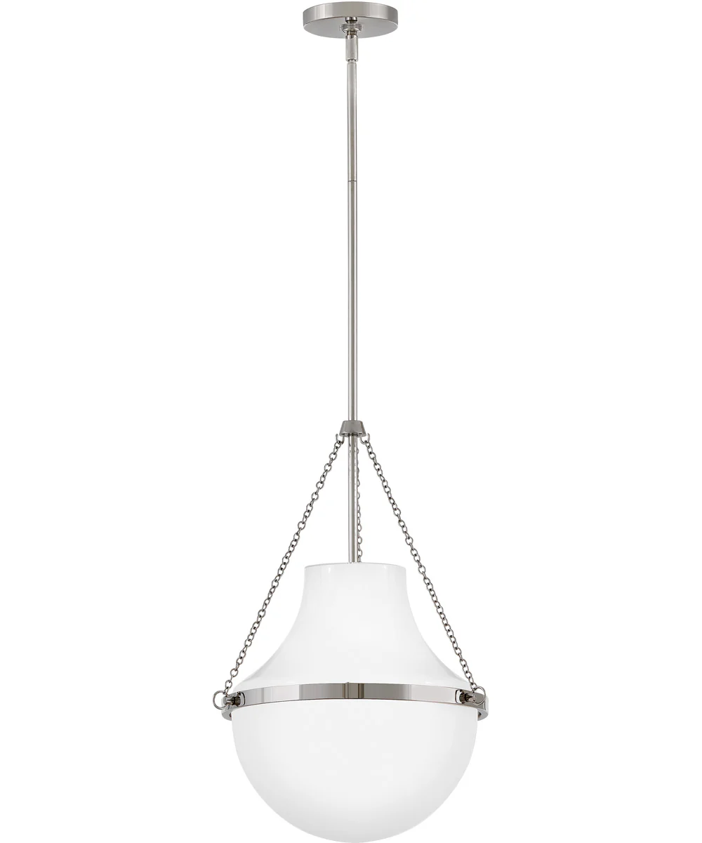 Collins 1-Light Medium Pendant in Polished Nickel - Image 2