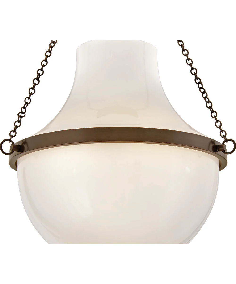 Collins 1-Light Medium Semi-Flush Mount in Heritage Bronze - Image 6