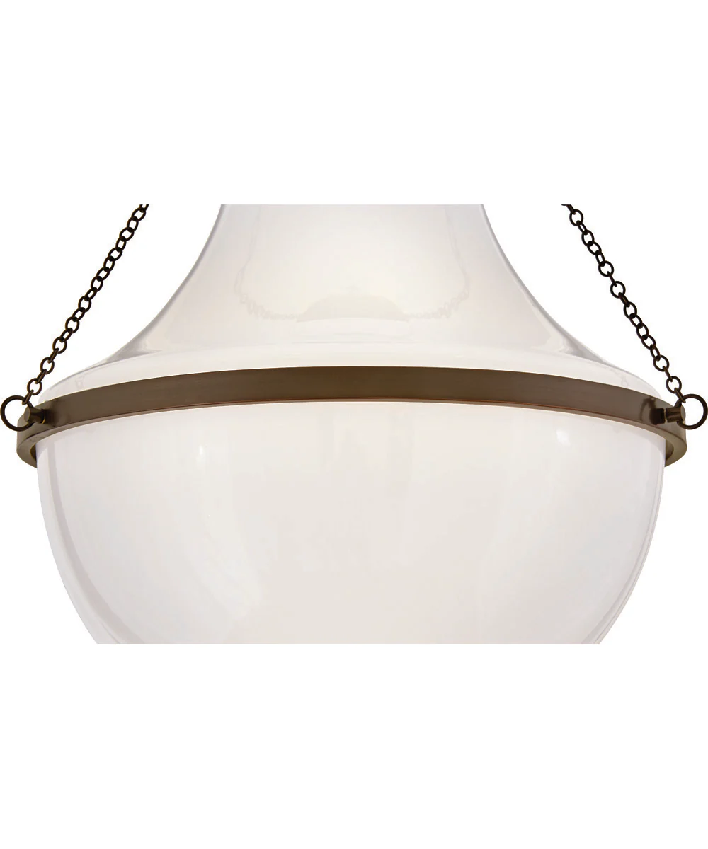 Collins 1-Light Medium Semi-Flush Mount in Heritage Bronze - Image 6
