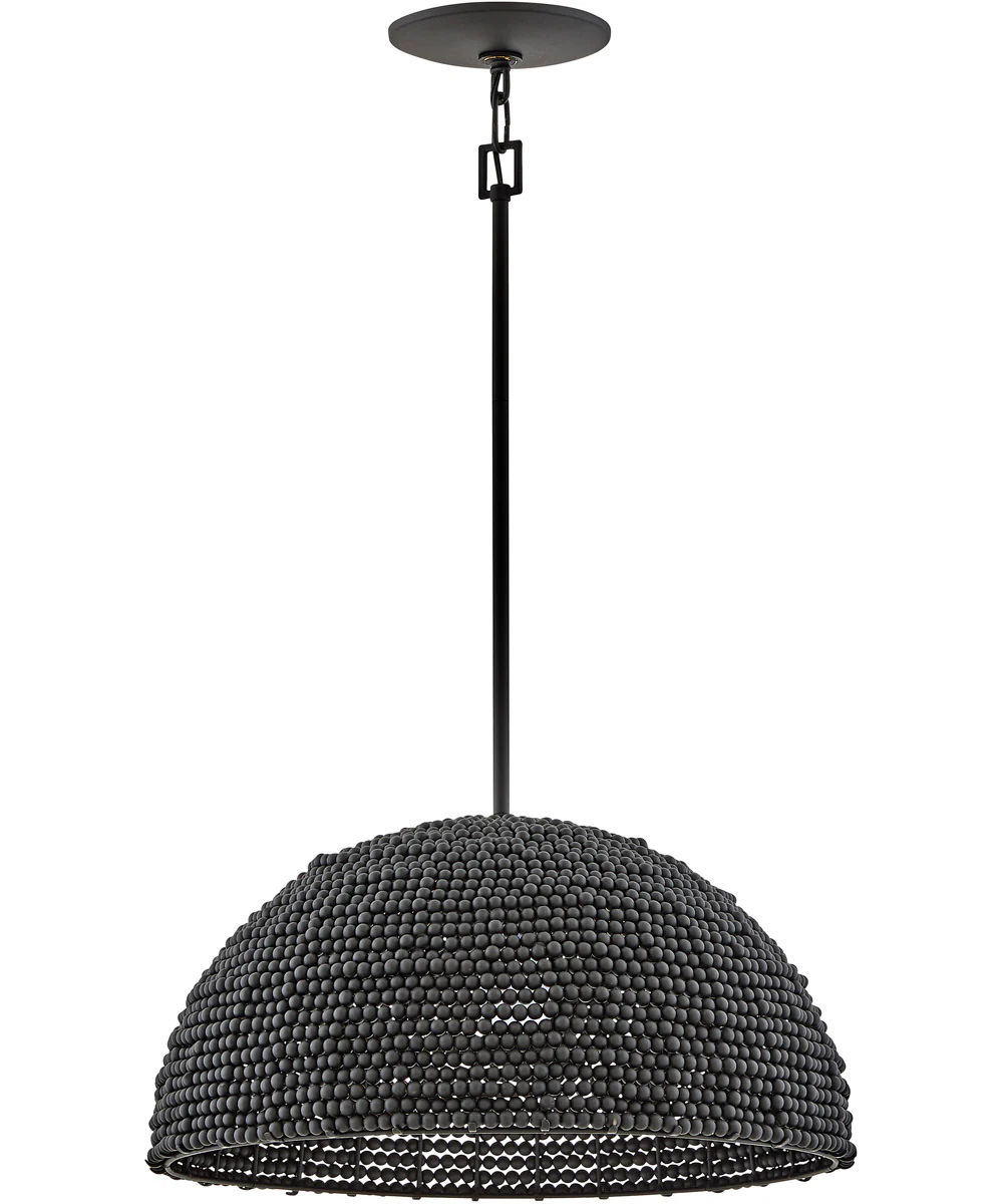 Dalia 1-Light Large Pendant in Black