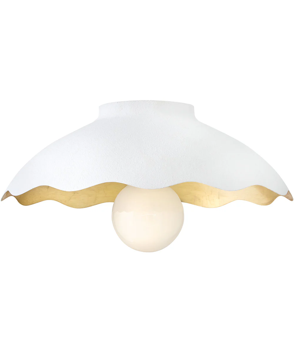 Darla 1-Light Medium Flush Mount in Textured Plaster