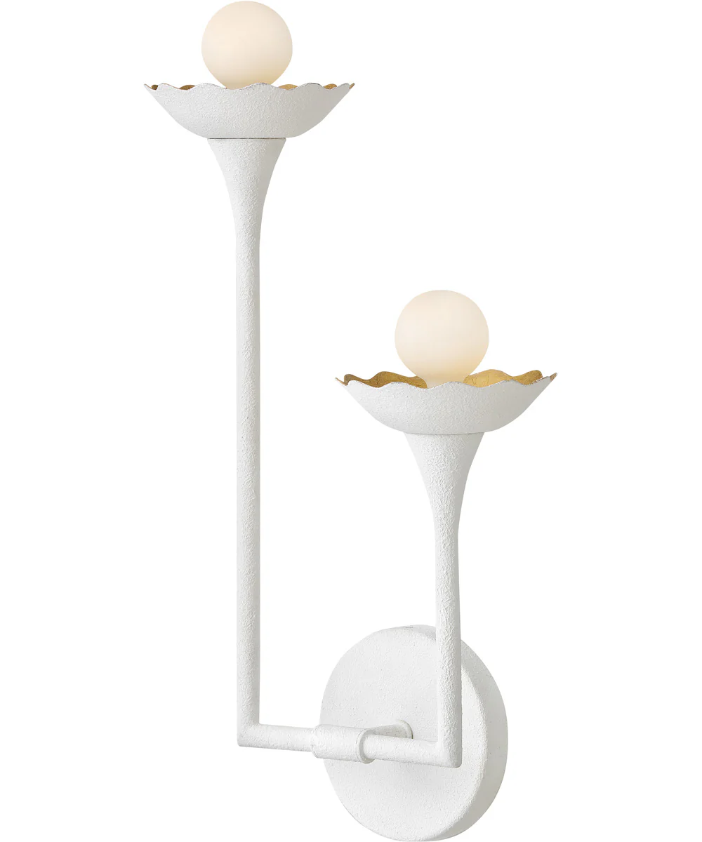 Darla 2-Light Medium Two Light Sconce in Textured Plaster - Image 3