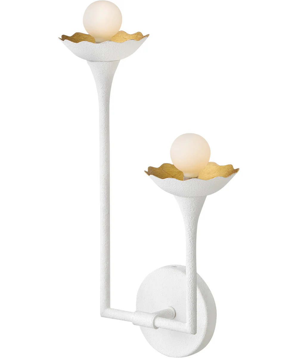 Darla 2-Light Medium Two Light Sconce in Textured Plaster - Image 4