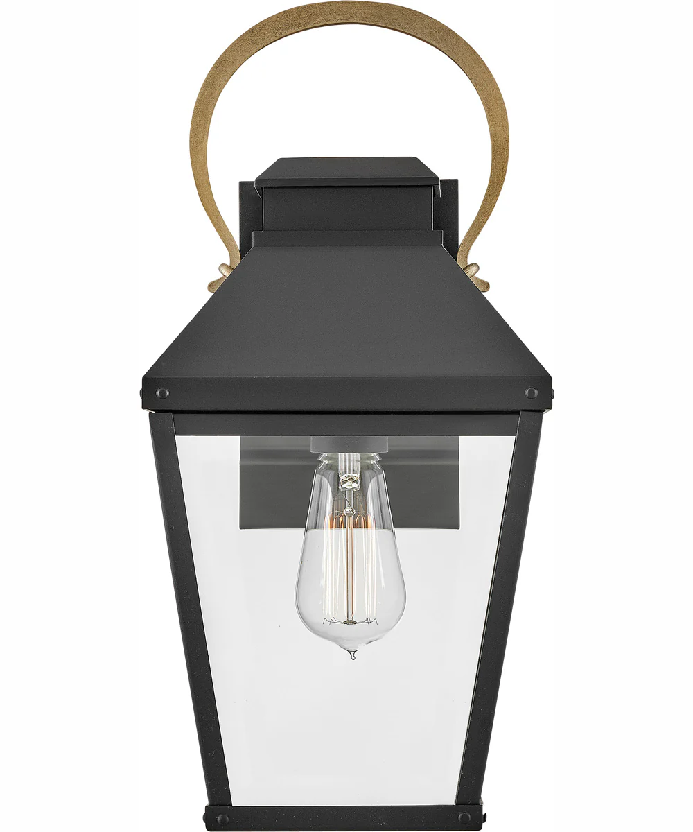 Dawson 1-Light Small Wall Mount Lantern in Black - Image 3