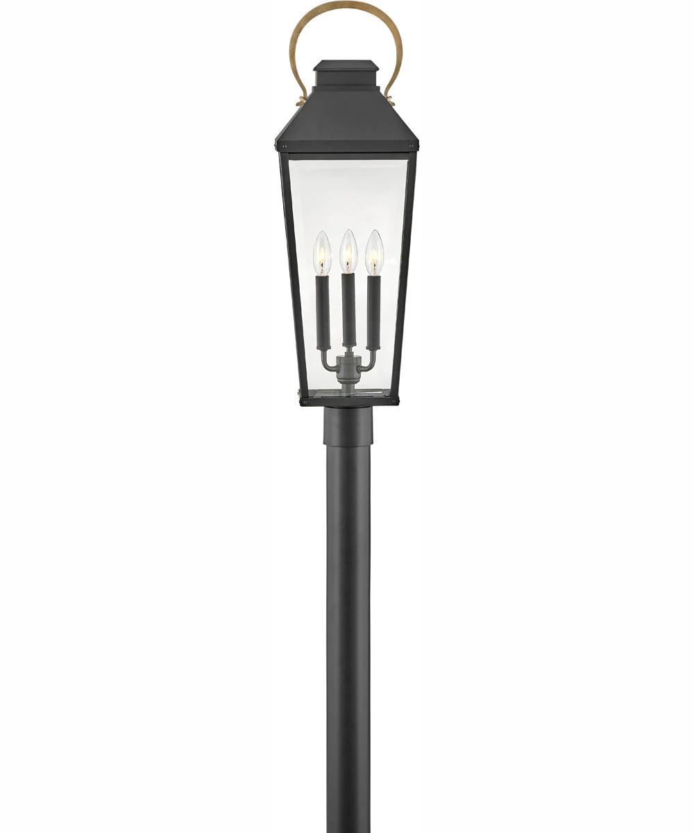 Dawson 3-Light Large Post Top or Pier Mount Lantern in Black - Image 3