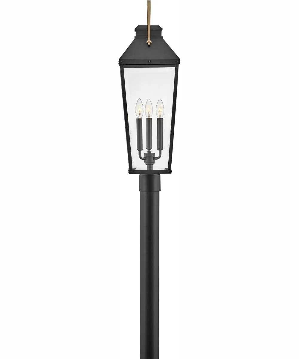 Dawson 3-Light Large Post Top or Pier Mount Lantern in Black - Image 4