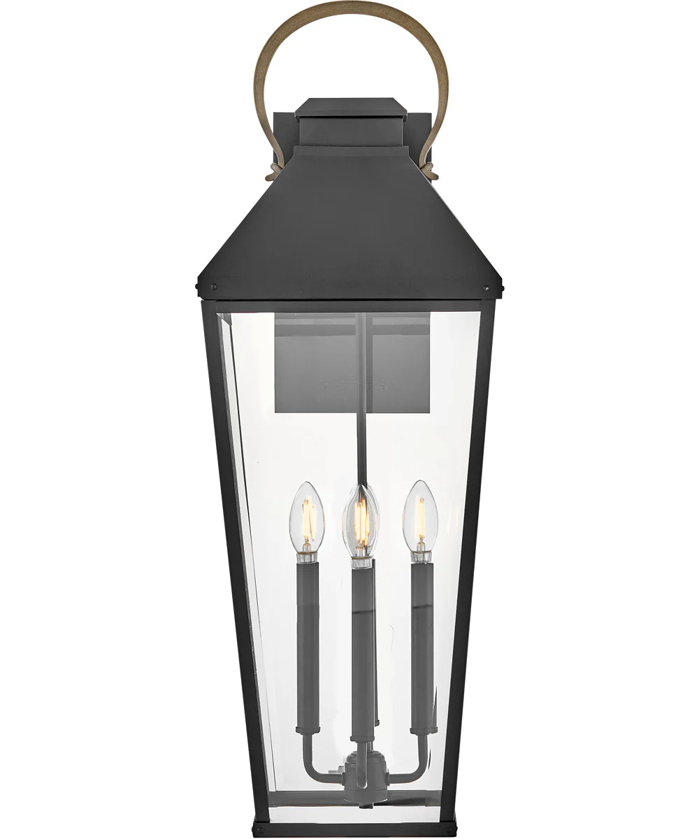 Dawson 4-Light Large Wall Mount Lantern in Black - Image 3