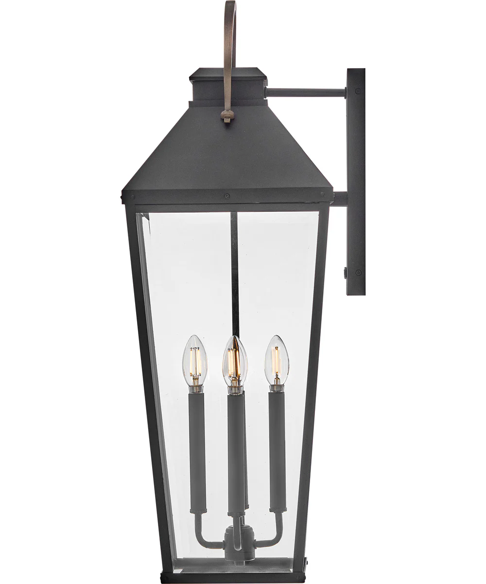 Dawson 4-Light Large Wall Mount Lantern in Black - Image 4
