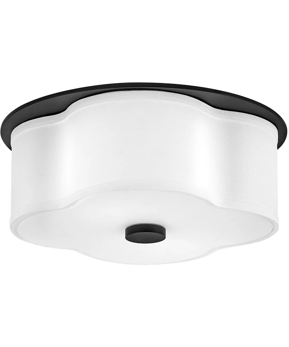 Delaney 2-Light Medium Flush Mount in Black - Image 2