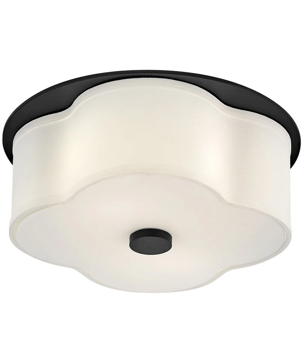 Delaney 2-Light Medium Flush Mount in Black - Image 4