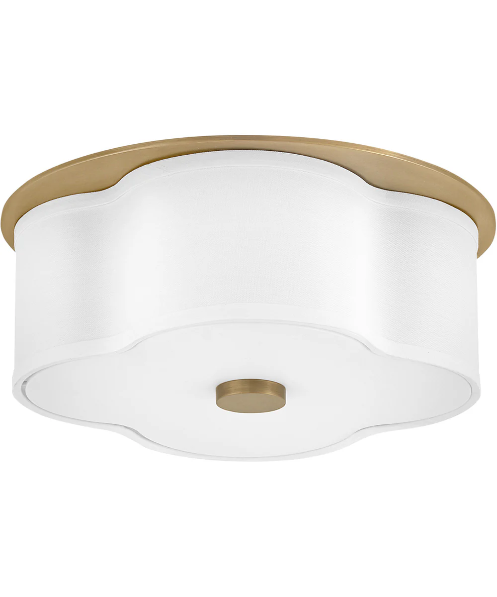 Delaney 2-Light Medium Flush Mount in Heritage Brass - Image 2