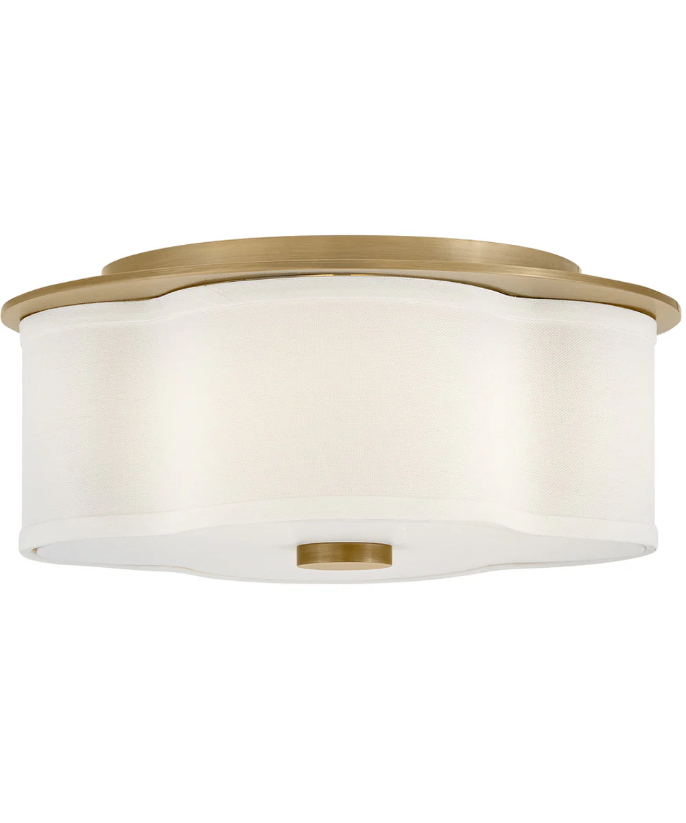 Delaney 2-Light Medium Flush Mount in Heritage Brass - Image 3
