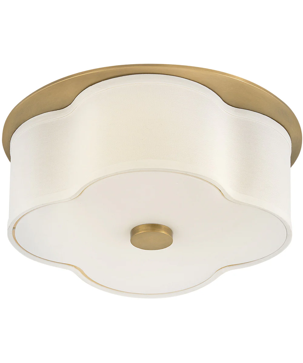 Delaney 2-Light Medium Flush Mount in Heritage Brass - Image 4