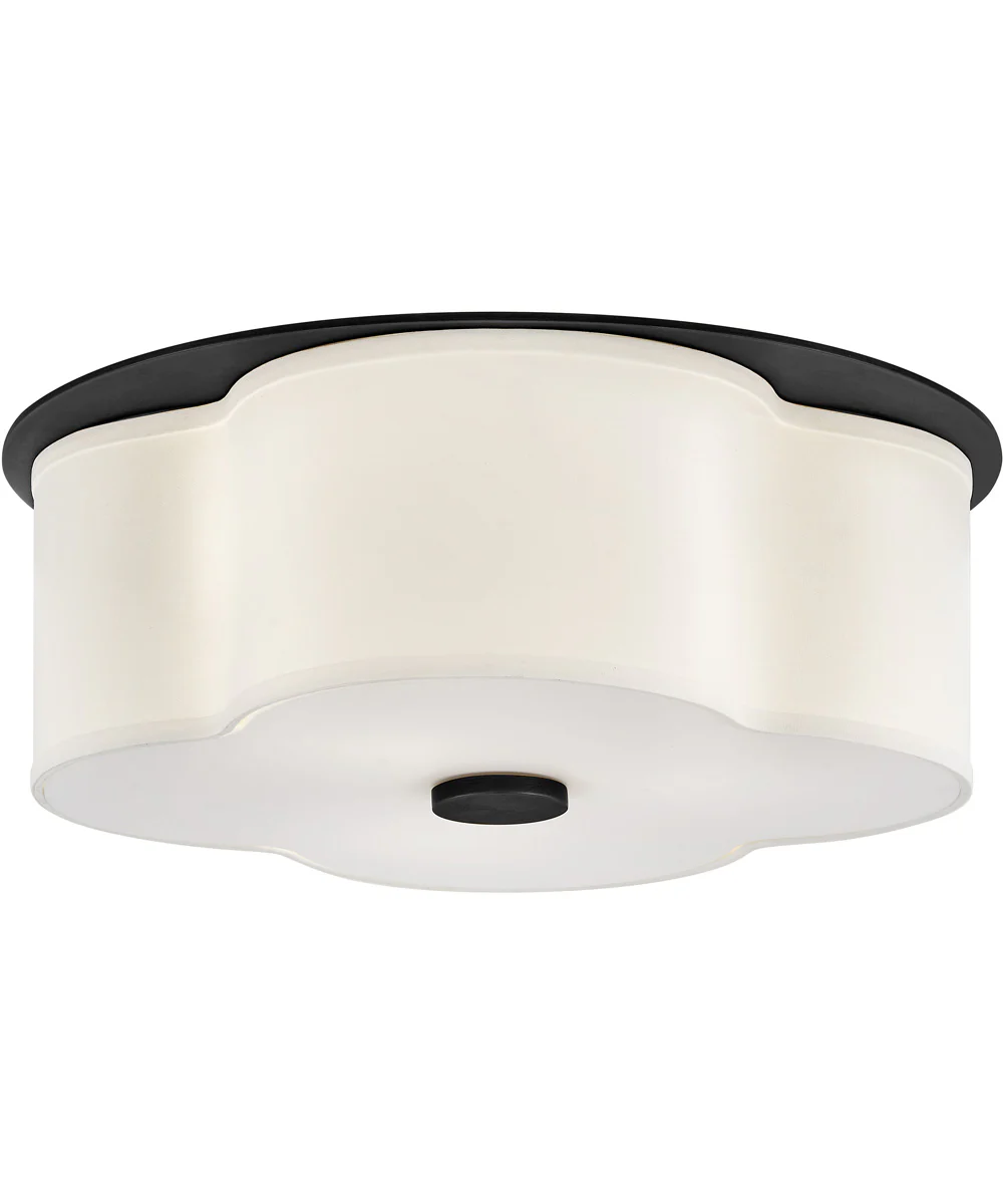 Delaney 3-Light Medium Flush Mount in Black