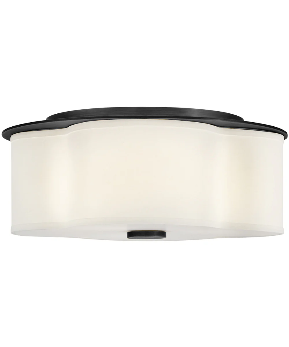 Delaney 3-Light Medium Flush Mount in Black - Image 3