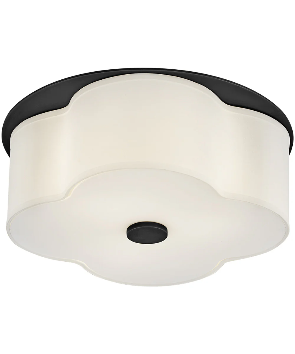 Delaney 3-Light Medium Flush Mount in Black - Image 4