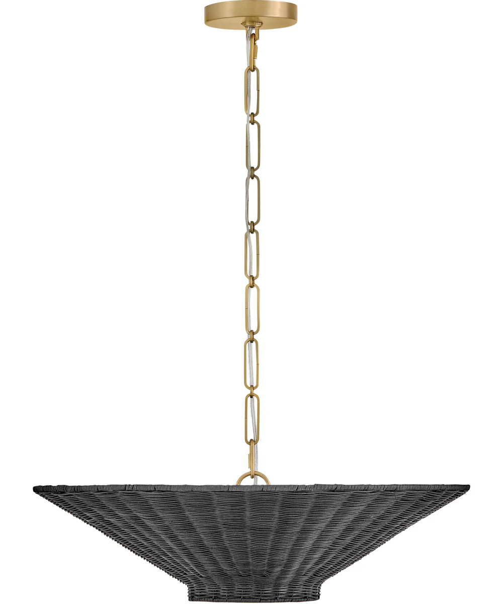 Delia 4-Light Small Convertible Chandelier in Lacquered Brass - Image 3