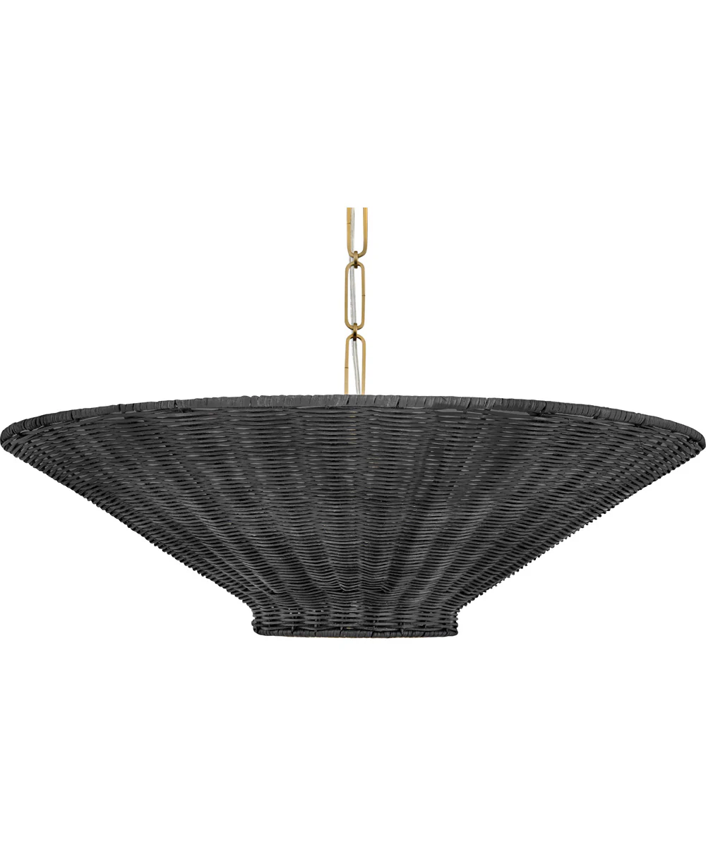 Delia 4-Light Small Convertible Chandelier in Lacquered Brass - Image 5