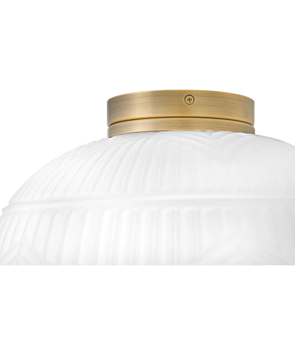 Devon 2-Light Small Flush Mount in Lacquered Brass - Image 6