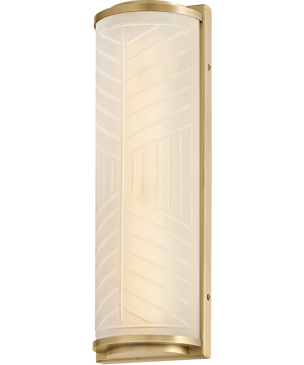 Devon LED-Light Medium Bath Sconce in Lacquered Brass - Image 7