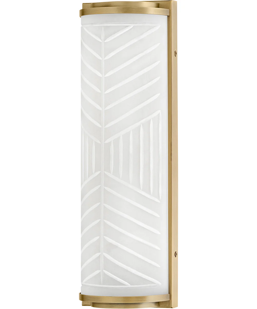 Devon LED-Light Medium Bath Sconce in Lacquered Brass - Image 8