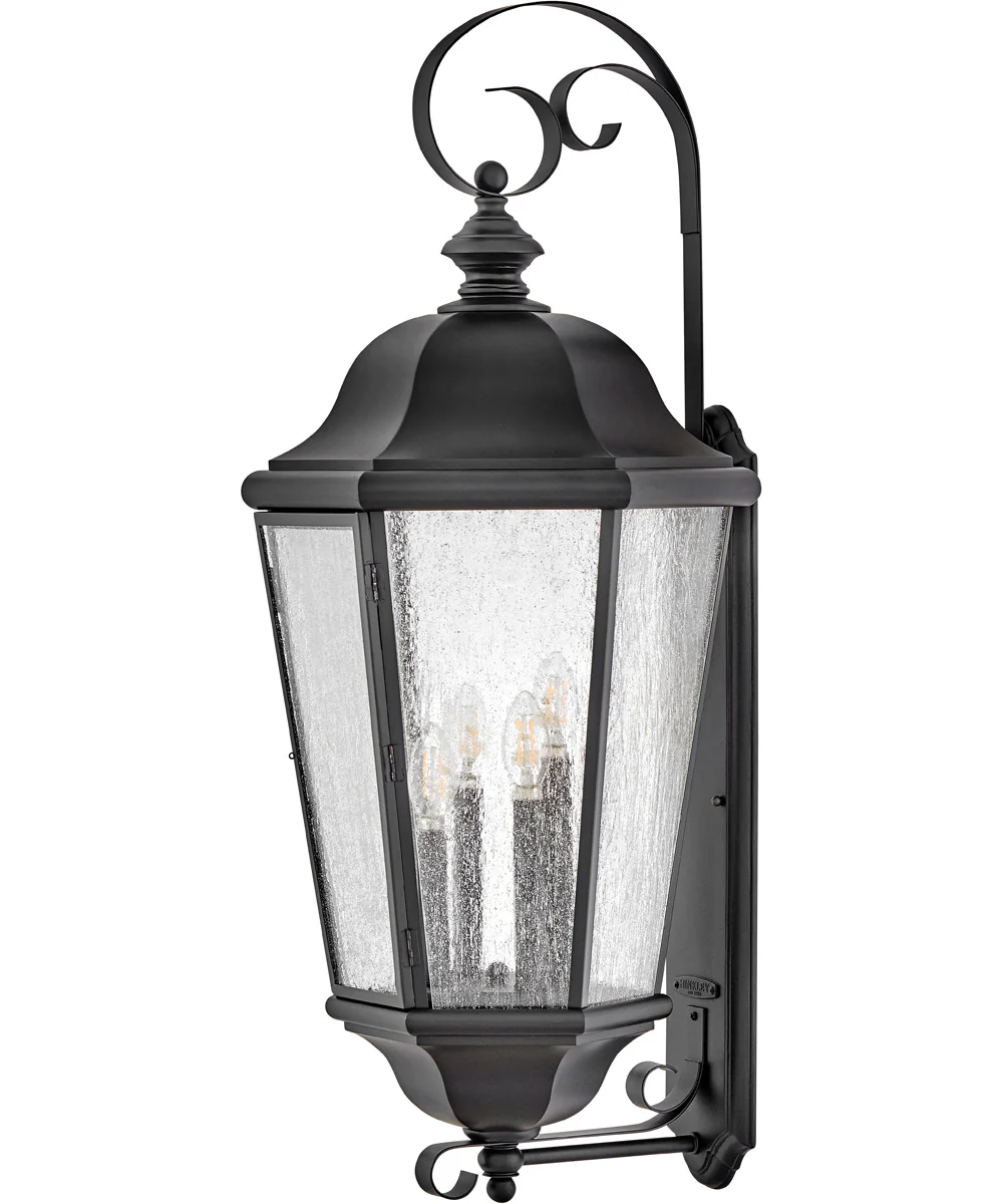 Edgewater 4-Light Extra Large Wall Mount Lantern in Black - Image 2